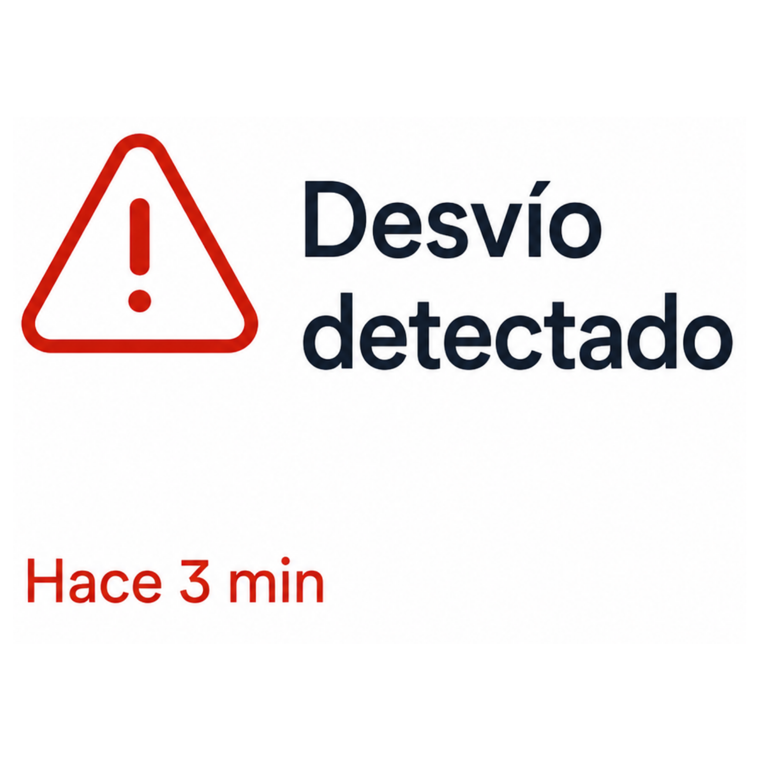 Alertas o desvíos