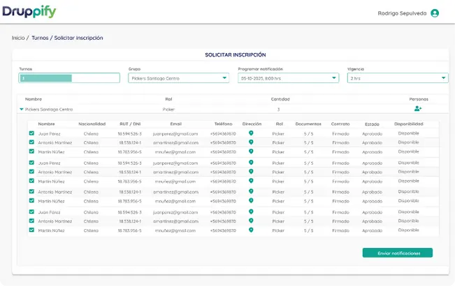 Automatic service dispatch interface