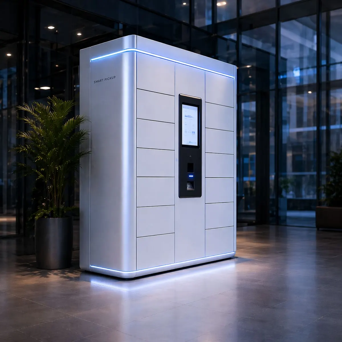 Smart Pickup intelligent locker with touchscreen and access control