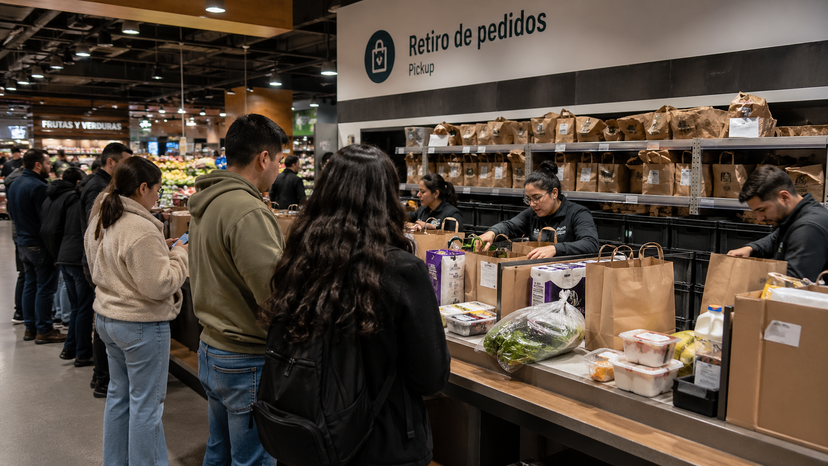 Caos en supermercado